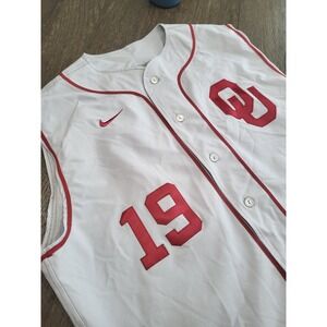 Oklahoma Sooners Team Issued Game Worn Baseball #19 Made In USA Official Uniform